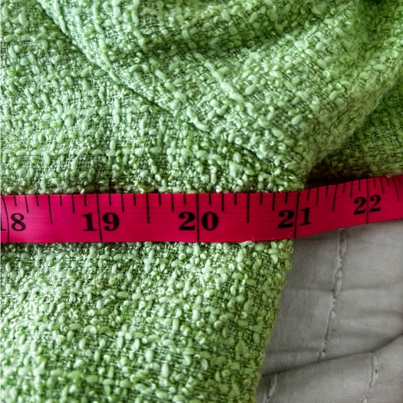 Sag Harbor Lined Blazer Jacket Bright Green Fringe Acrylic Women’s Size 12 - Picture 13 of 13